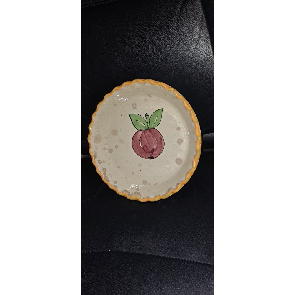 Made In Italy Ovenware 9.75" Pie Plate Dish Red Apple